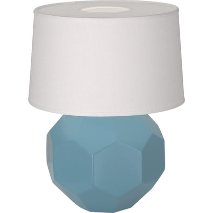 Robert Abbey  Matte Steel Blue Franklin Accent Lamp in Matte Steel Blue Glazed Ceramic MOB02