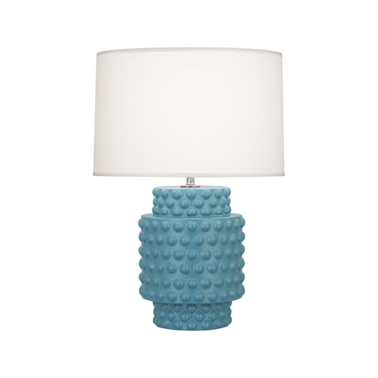 Robert Abbey  Matte Steel Blue Dolly Accent Lamp in Matte Steel Blue Glazed Textured Ceramic MOB09