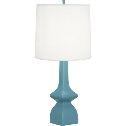 Robert Abbey  Matte Steel Blue Jasmine Table Lamp in MATTE STEEL BLUE GLAZED CERAMIC MOB10