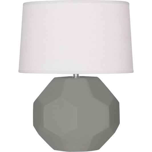 Robert Abbey  Matte Smoky Taupe Franklin Table Lamp in Matte Smoky Taupe Glazed Ceramic MST01