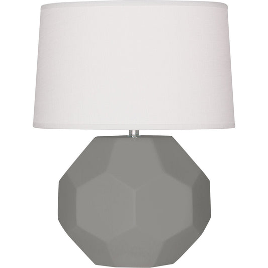 Robert Abbey  Matte Smoky Taupe Franklin Accent Lamp in Matte Smoky Taupe Glazed Ceramic MST02