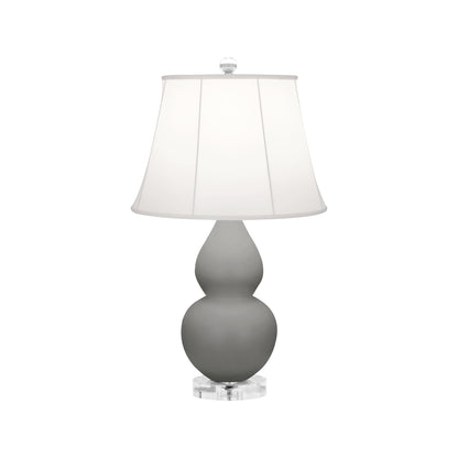 Robert Abbey  Matte Smoky Taupe Small Double Gourd Accent Lamp in Matte Smoky Taupe Glazed Ceramic with Lucite Base MST13