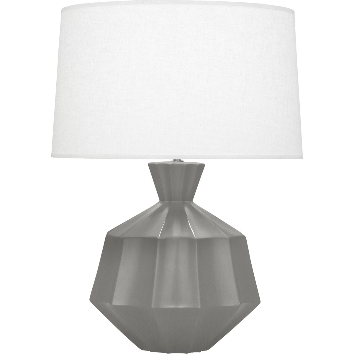 Robert Abbey  Matte Smoky Taupe Orion Ceramic Table Lamp in Matte Smoky Taupe Glazed Ceramic MST17