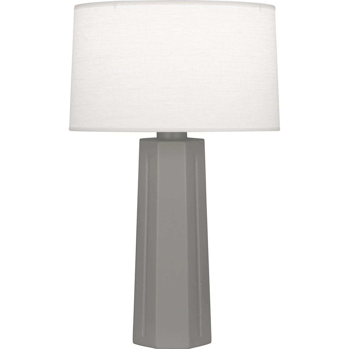 Robert Abbey  Matte Smoky Taupe Mason Table Lamp in Matte Smoky Taupe Glazed Ceramic MST60