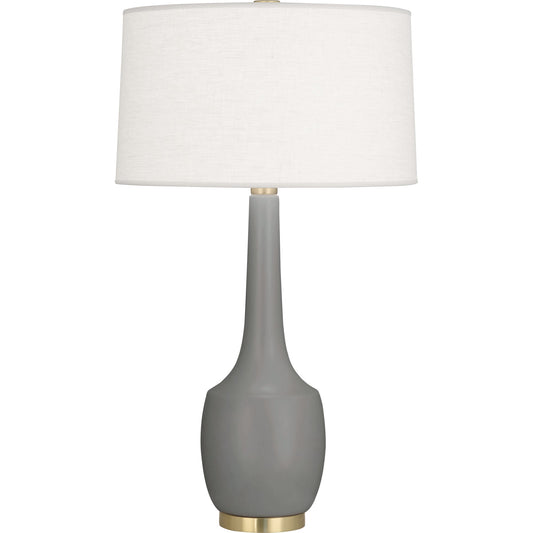 Robert Abbey  Matte Smoky Taupe Delilah Table Lamp in Matte Smoky Taupe Glazed Ceramic MST70