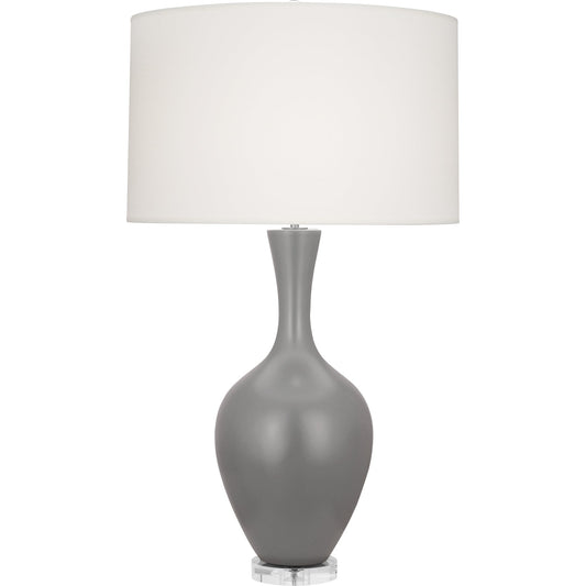 Robert Abbey  Matte Smoky Taupe Audrey Table Lamp in Matte Smoky Taupe Glazed Ceramic MST80