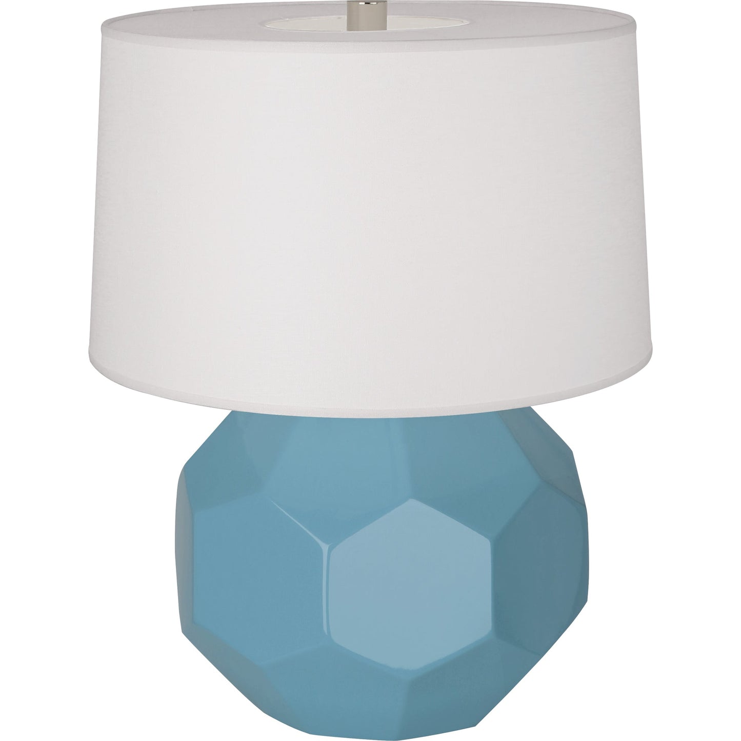 Robert Abbey  Steel Blue Franklin Table Lamp in Steel Blue Glazed Ceramic OB01