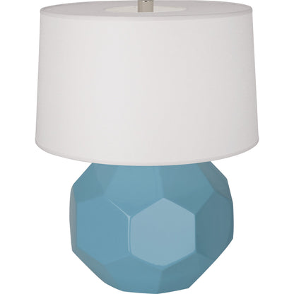 Robert Abbey  Steel Blue Franklin Table Lamp in Steel Blue Glazed Ceramic OB01