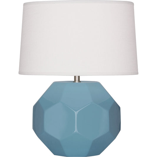 Robert Abbey  Steel Blue Franklin Accent Lamp in Steel Blue Glazed Ceramic OB02