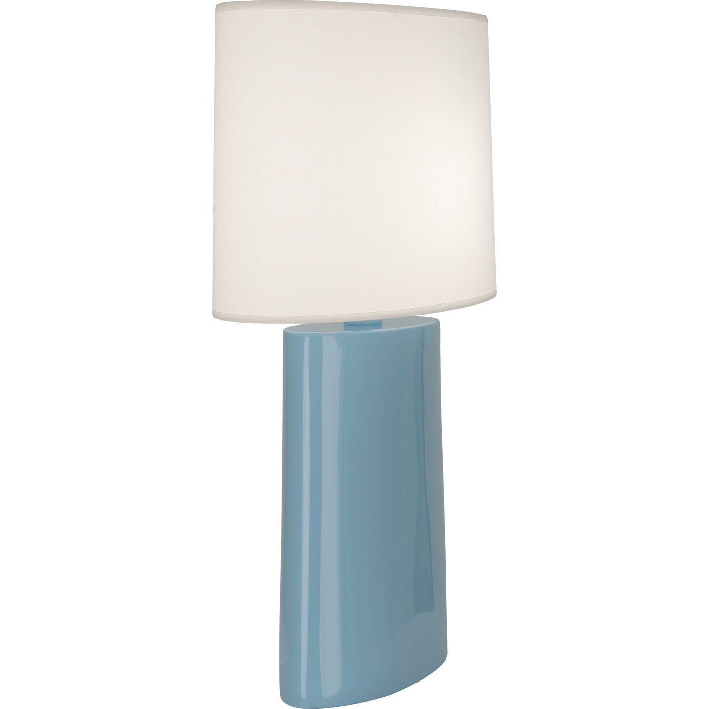 Robert Abbey  Steel Blue Victor Table Lamp in Steel Blue Glazed Ceramic OB03