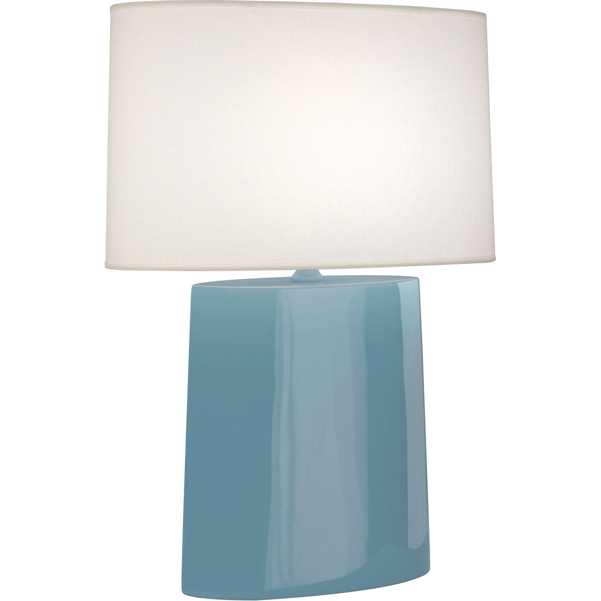 Robert Abbey  Steel Blue Victor Table Lamp in Steel Blue Glazed Ceramic OB03