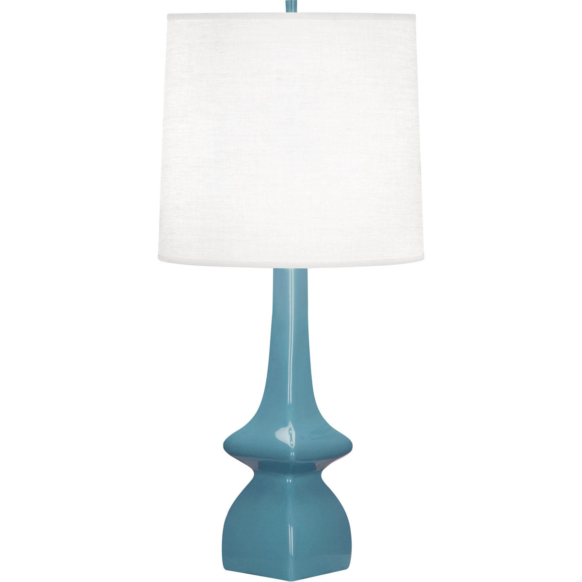 Robert Abbey  Steel Blue Jasmine Table Lamp in STEEL BLUE GLAZED CERAMIC OB210