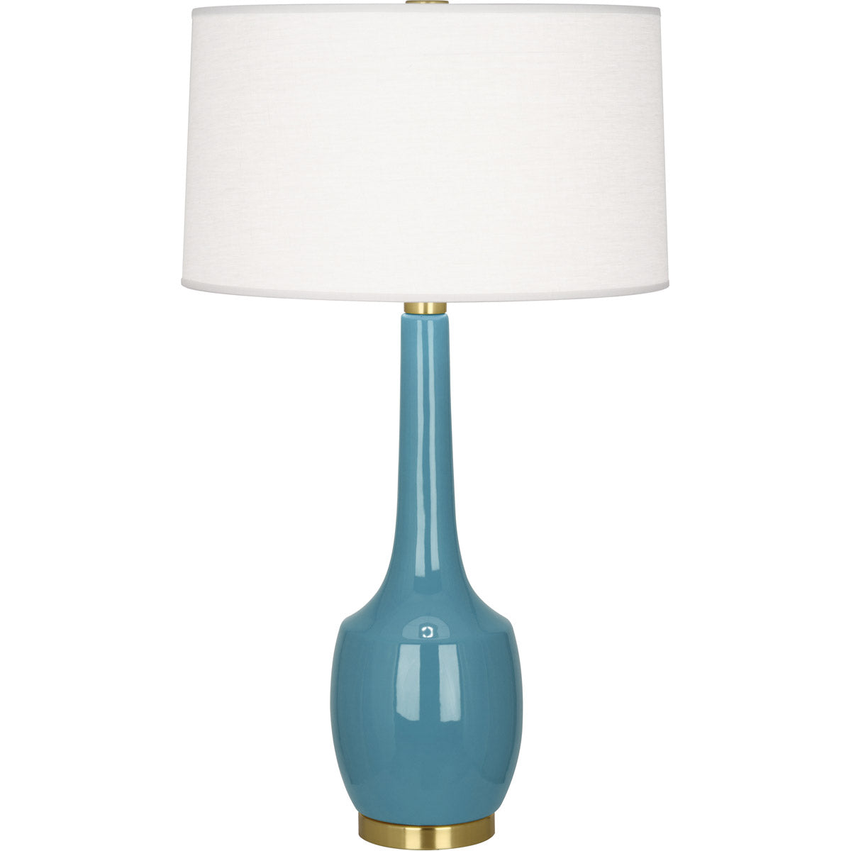 Robert Abbey  Steel Blue Delilah Table Lamp in Steel Blue Glazed Ceramic OB701