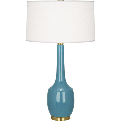 Robert Abbey  Steel Blue Delilah Table Lamp in Steel Blue Glazed Ceramic OB701