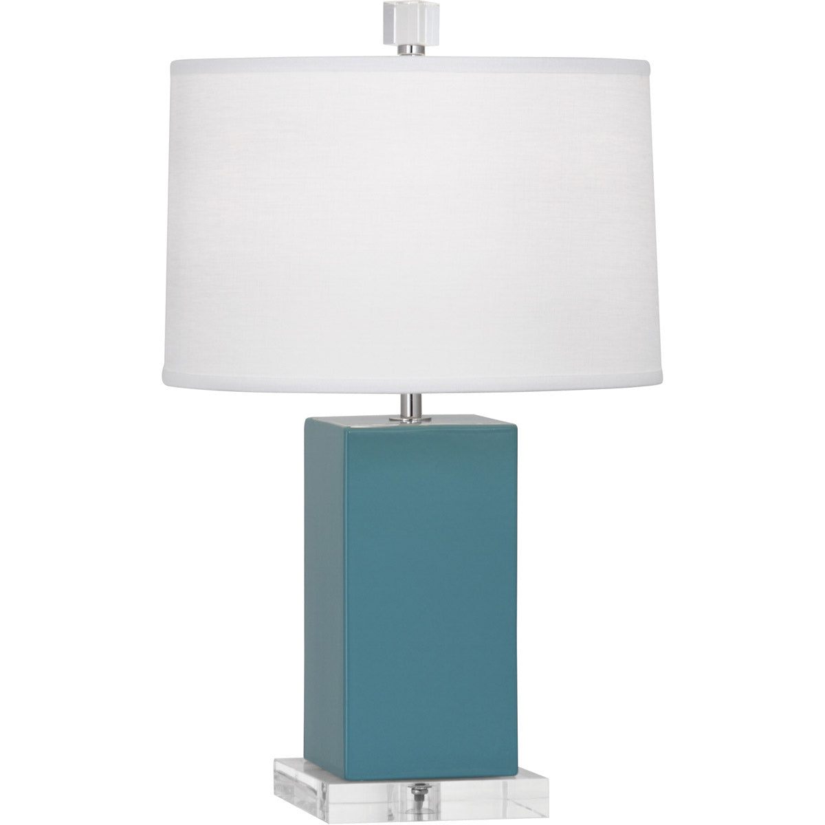 Robert Abbey  Steel Blue Harvey Accent Lamp in Steel Blue Glazed Ceramic OB990