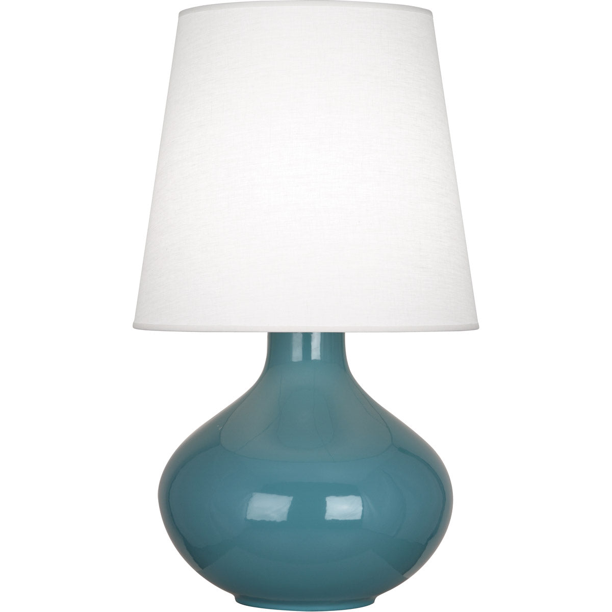 Robert Abbey  Steel Blue June Table Lamp in Steel Blue Glazed Ceramic OB993