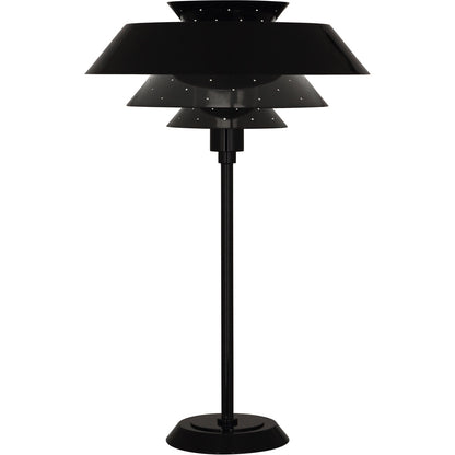 Robert Abbey  Pierce Table Lamp in Piano Black Gloss Finish PB780