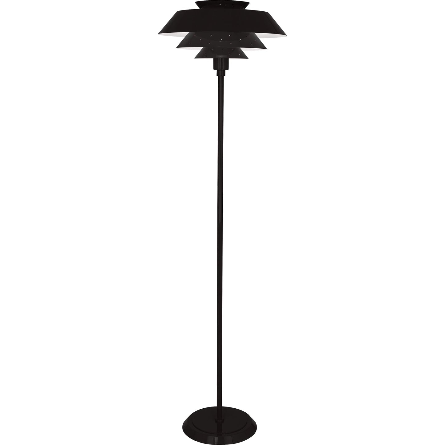 Robert Abbey  Pierce Floor Lamp in Piano Black Gloss Finish PB978