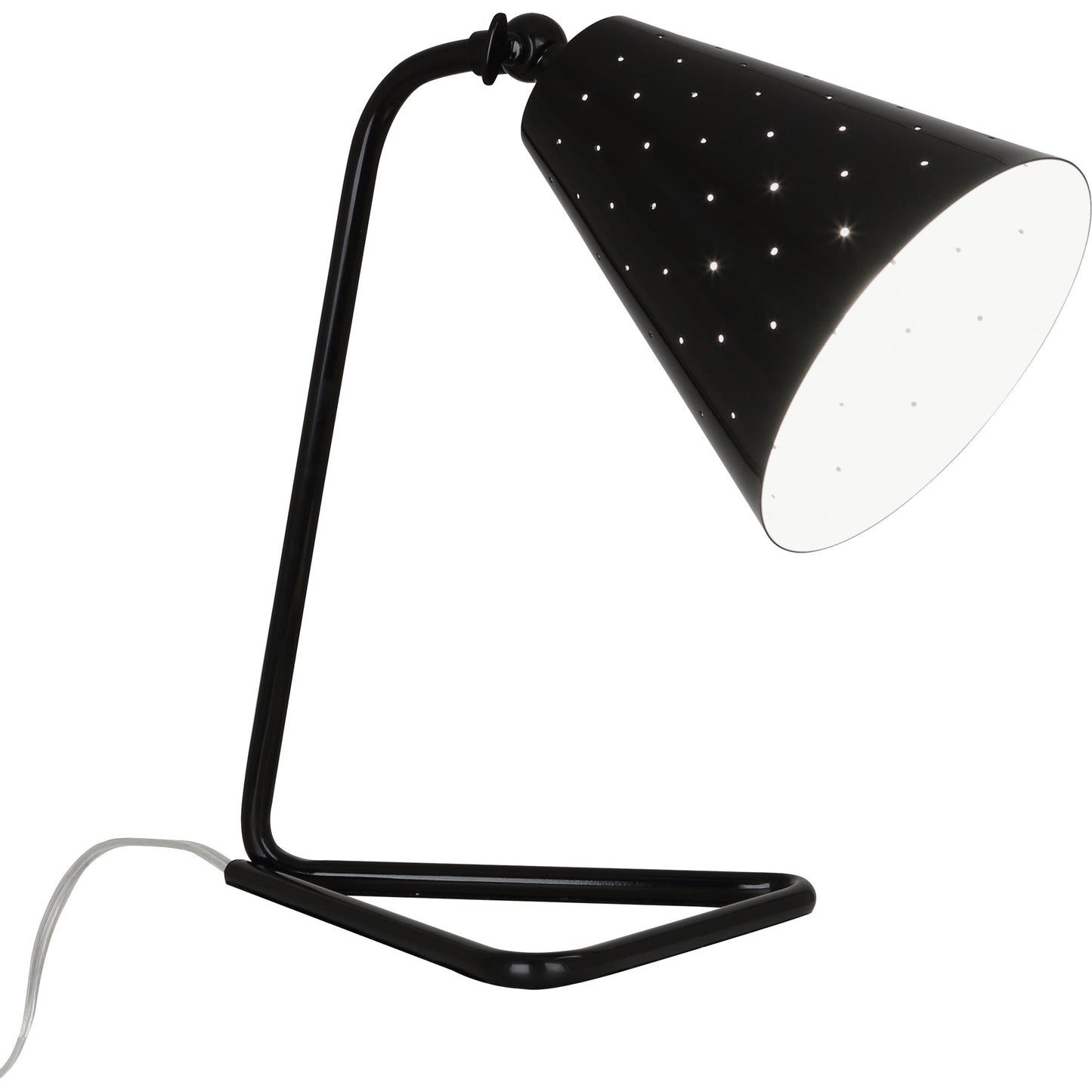 Robert Abbey  Pierce Accent Lamp in Piano Black Gloss Finish PB988