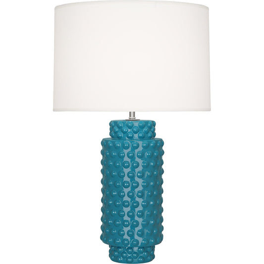 Robert Abbey  Peacock Dolly Table Lamp in Peacock Glazed Textured Ceramic PC800