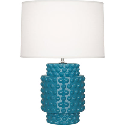 Robert Abbey  Peacock Dolly Accent Lamp in Peacock Glazed Textured Ceramic PC801