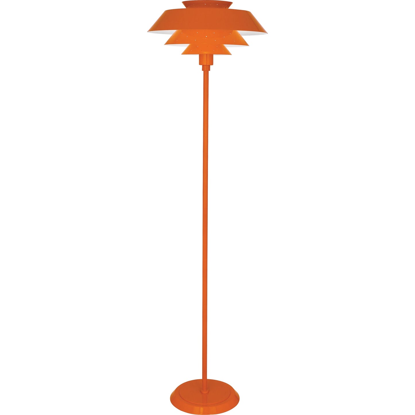 Robert Abbey  Pierce Floor Lamp in Tangerine Gloss Powder Coat Finish PM978