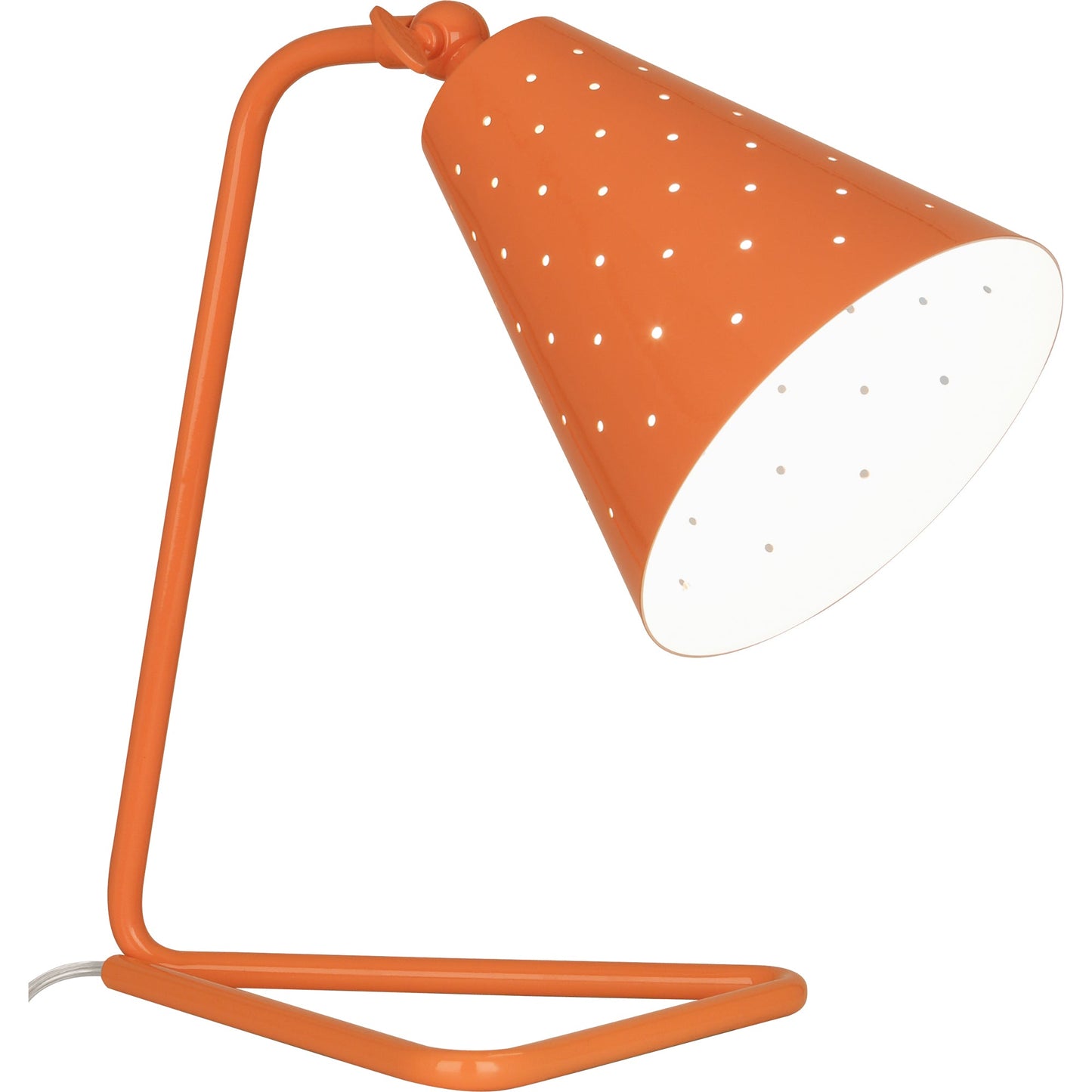 Robert Abbey  Pierce Accent Lamp in Tangerine Gloss Powder Coat Finish PM988