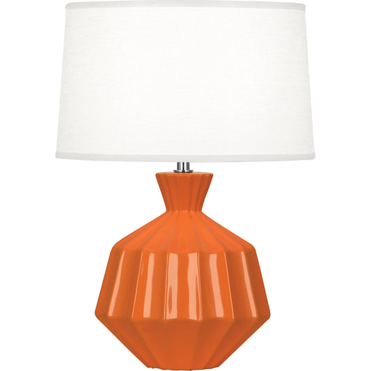 Robert Abbey  Pumpkin Orion Ceramic Accent Lamp in Pumpkin Glazed Ceramic PM989