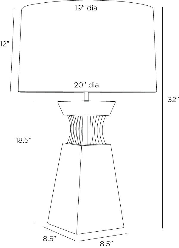 Arteriors Home Dynasty Lamp PTC47-SH050