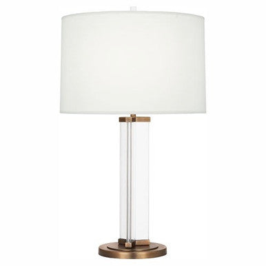 OPEN BOX NEW: Robert Abbey Fineas Table Lamp in Clear Glass and Aged Brass 472