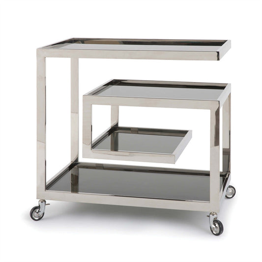 Regina Andrew Collins Bar Cart Polished Nickel 31-1023