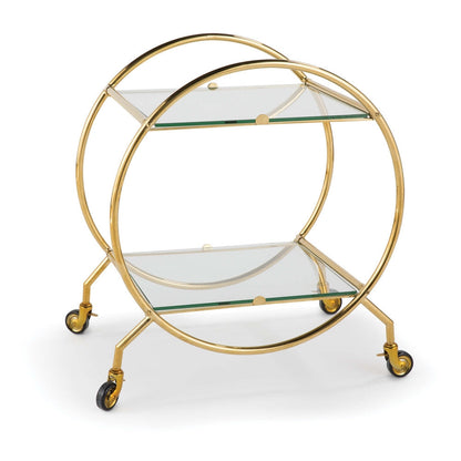 Regina Andrew Whiskey Bar Cart in Gold 31-1024GLD