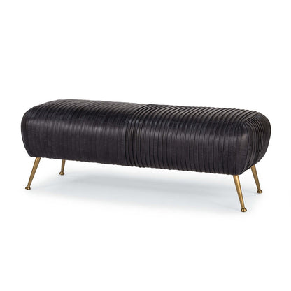 Regina Andrew Beretta Leather Bench in Modern Black  32-1114BLK