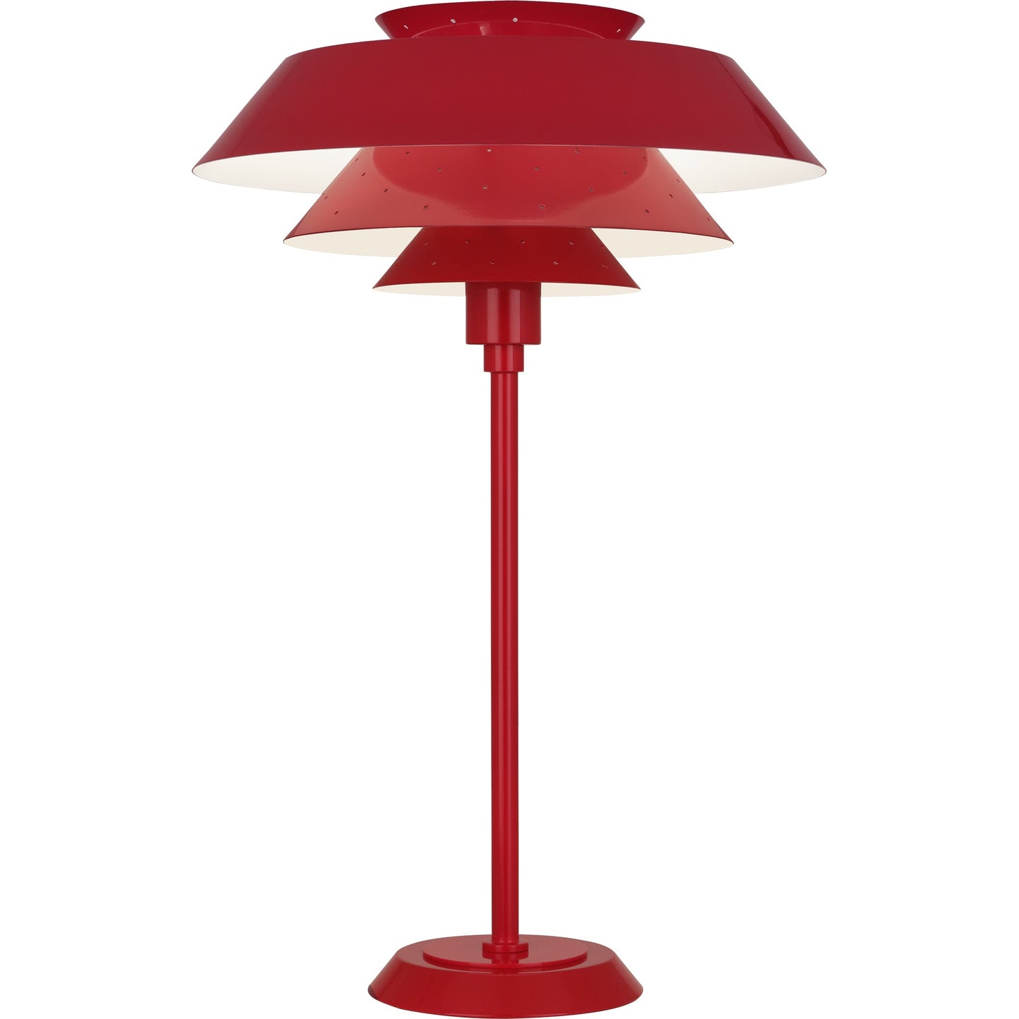 Robert Abbey  Pierce Table Lamp in Ruby Red Gloss Finish RR780