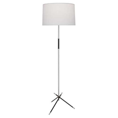 Robert Abbey  Thatcher Floor Lamp in Polished Nickel Finish With Matte Black Accents S218