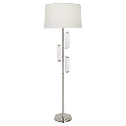 Robert Abbey  Alston Floor Lamp in Polished Nickel Finish with Marble Accents S456