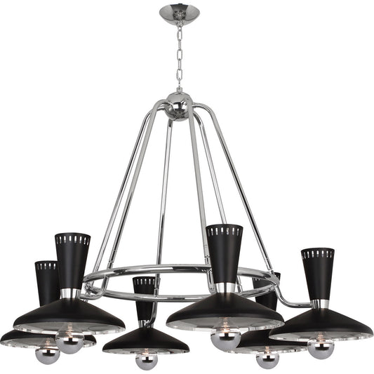 Robert Abbey  Vortex Chandelier in Polished Nickel Finish S565