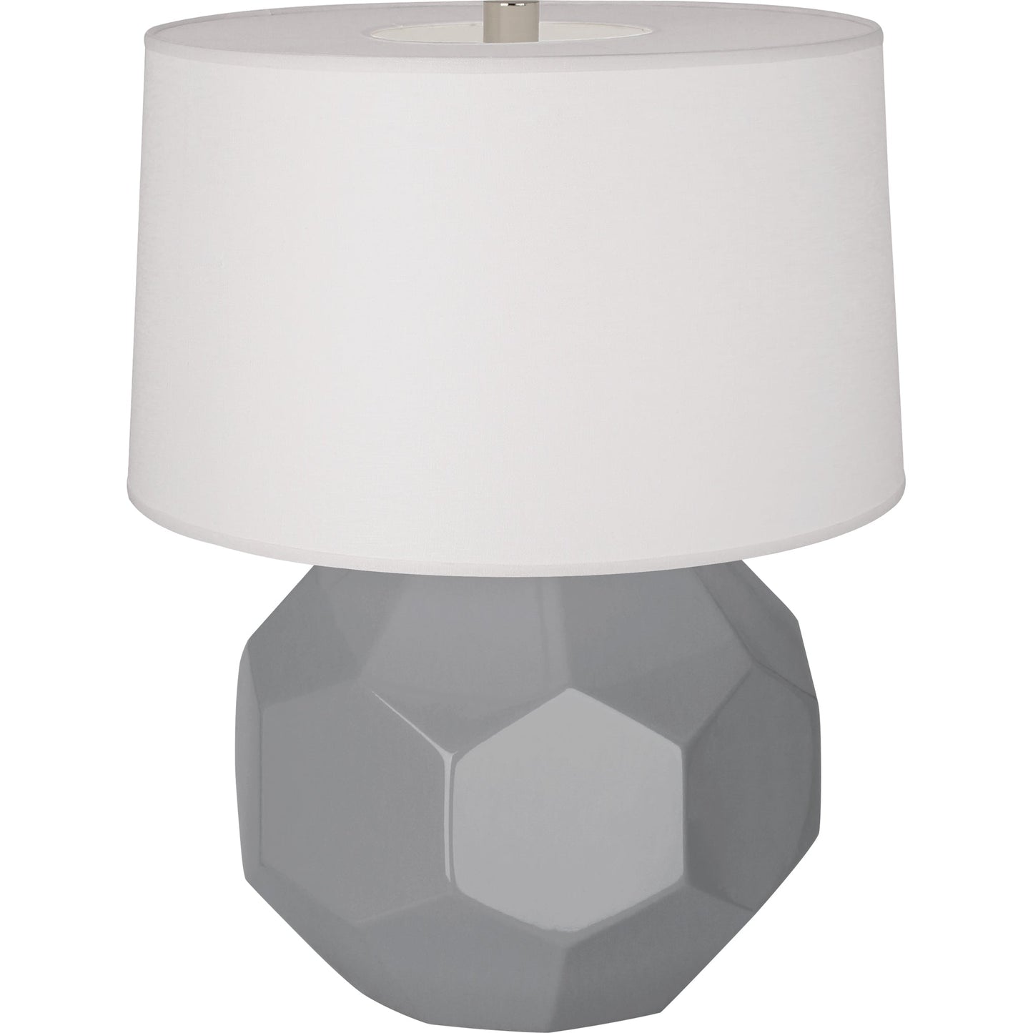 Robert Abbey  Smokey Taupe Franklin Table Lamp in Smoky Taupe Glazed Ceramic ST01