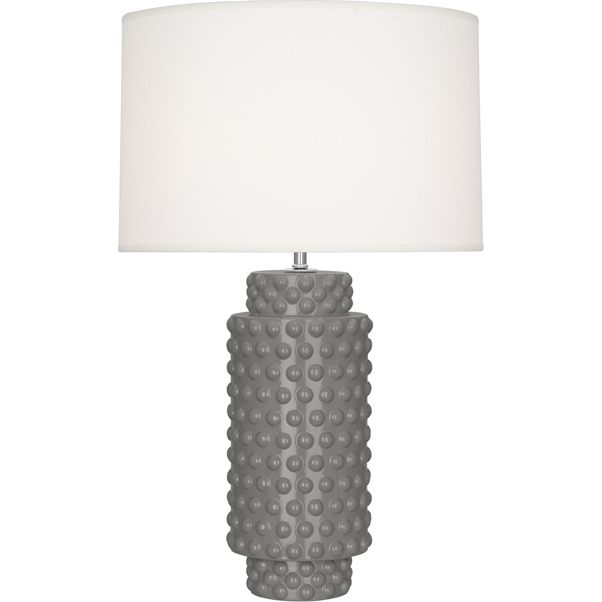 Robert Abbey  Smokey Taupe Dolly Table Lamp in Smoky Taupe Glazed Textured Ceramic ST800