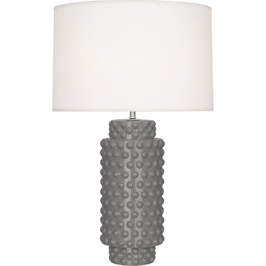 Robert Abbey  Smokey Taupe Dolly Table Lamp in Smoky Taupe Glazed Textured Ceramic ST800