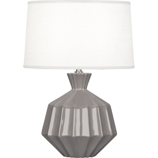 Robert Abbey  Smokey Taupe Orion Accent Lamp in Smoky Taupe Glazed Ceramic ST989