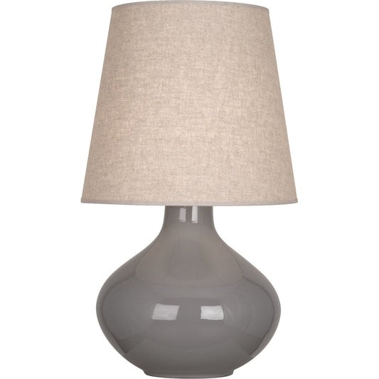 Robert Abbey  Smokey Taupe June Table Lamp in Smoky Taupe Glazed Ceramic ST991