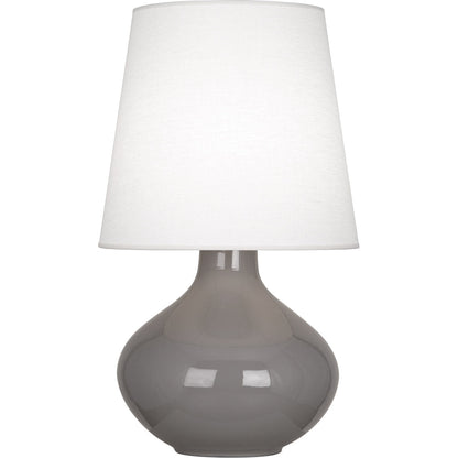 Robert Abbey  Smokey Taupe June Table Lamp in Smoky Taupe Glazed Ceramic ST993