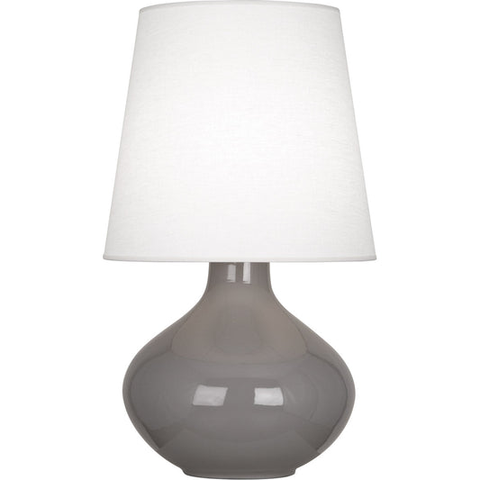 Robert Abbey  Smokey Taupe June Table Lamp in Smoky Taupe Glazed Ceramic ST993