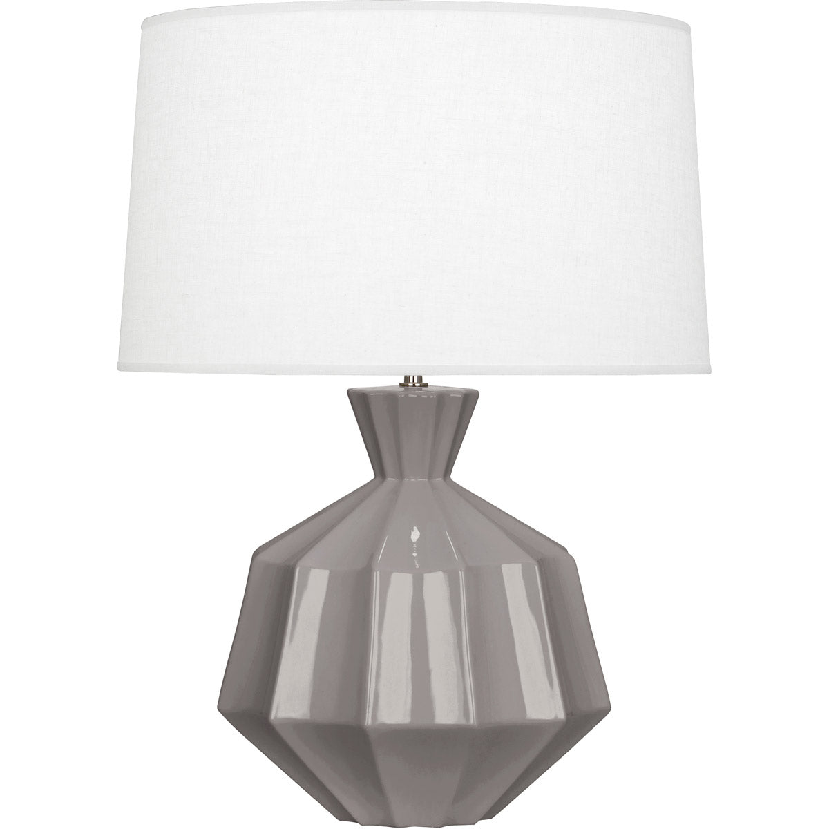 Robert Abbey  Smokey Taupe Orion Table Lamp in Smoky Taupe Glazed Ceramic ST999