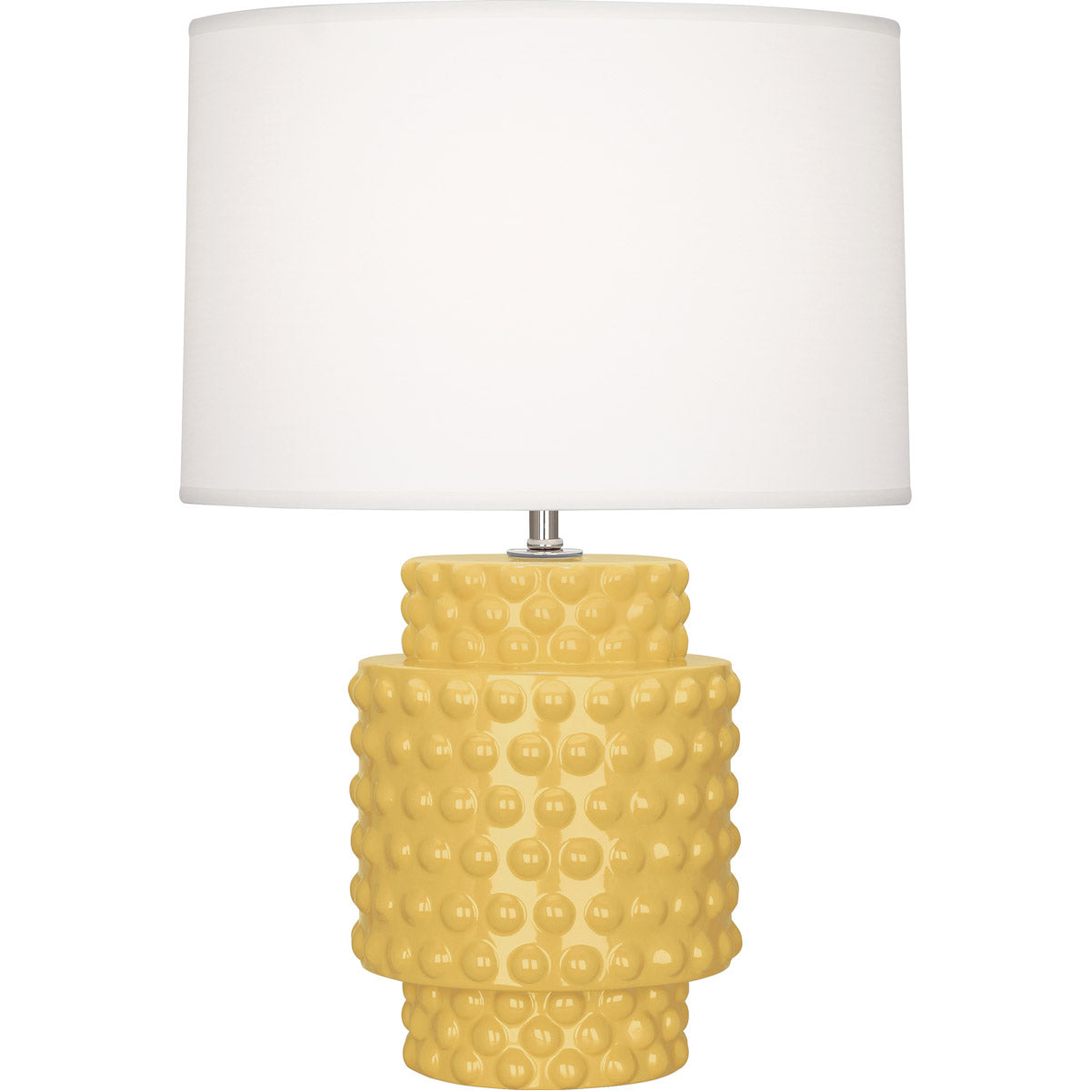 Robert Abbey  Sunset Dolly Accent Lamp in Sunset Yellow Glazed Textured Ceramic SU801