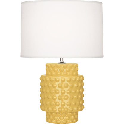 Robert Abbey  Sunset Dolly Accent Lamp in Sunset Yellow Glazed Textured Ceramic SU801