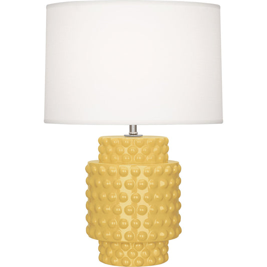 Robert Abbey  Sunset Dolly Accent Lamp in Sunset Yellow Glazed Textured Ceramic SU801