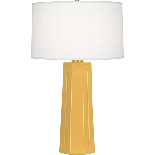 Robert Abbey  Sunset Mason Table Lamp in Sunset Yellow Glazed Ceramic SU960