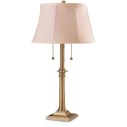 SPECIAL BUY: Lite Master Wellington Table Lamp Antique Solid Brass T2501AB-SL